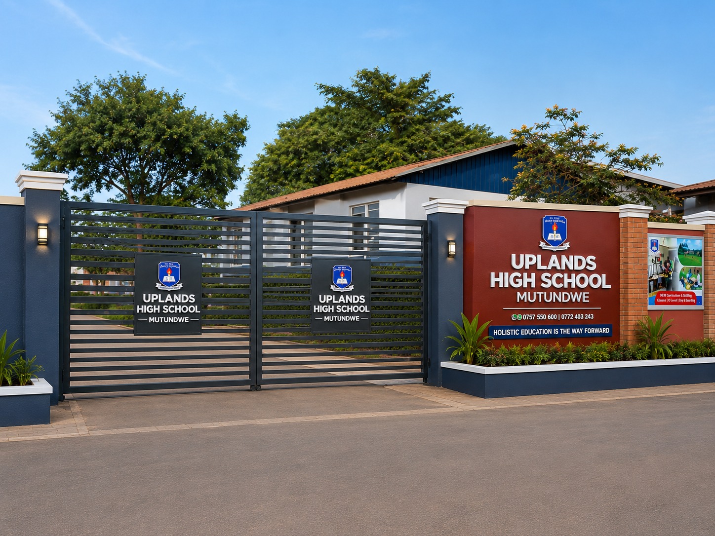 Entrance to Uplands High School Mutundwe